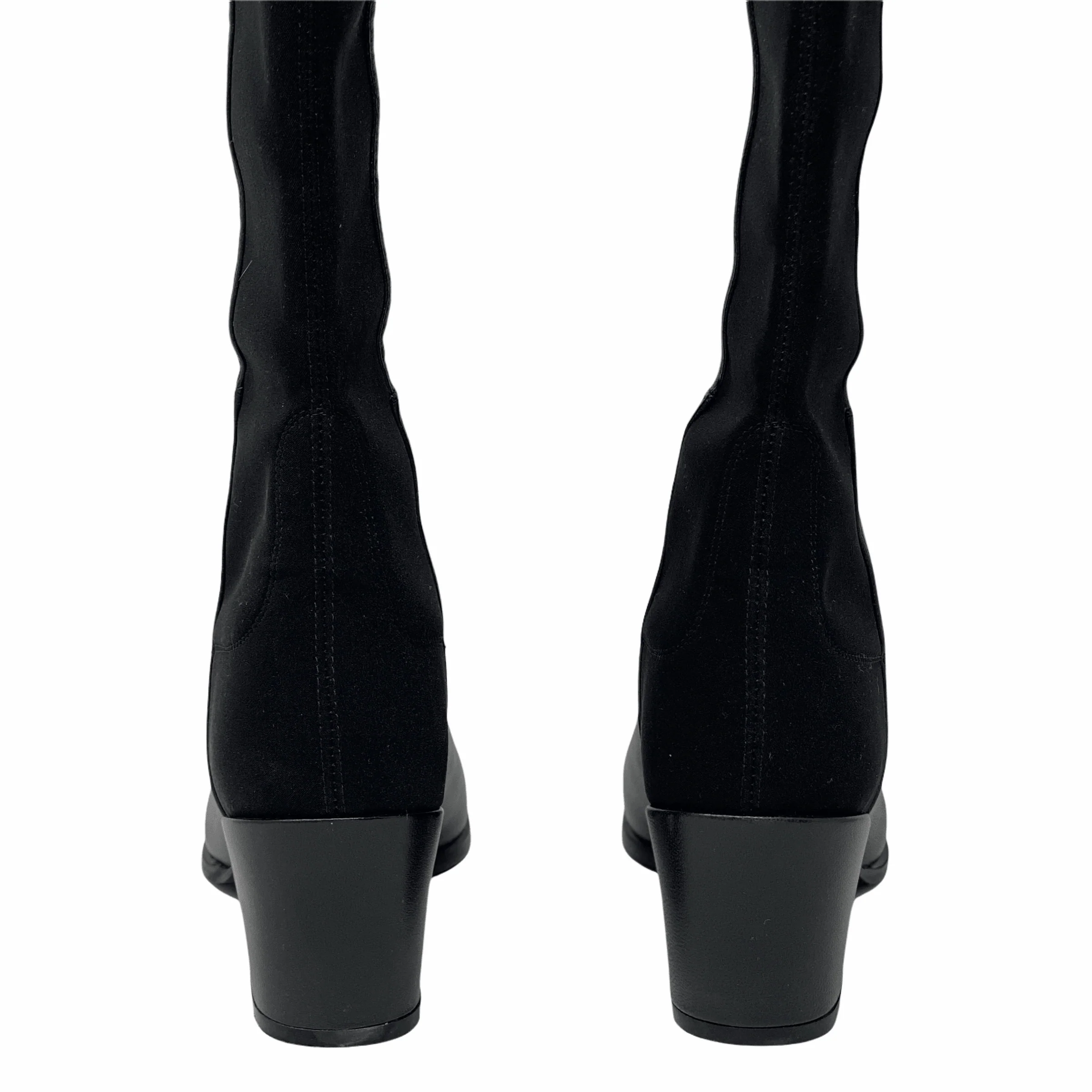 Stuart Weitzman Black Nappa 5050 Boots 7.5 - Image 3