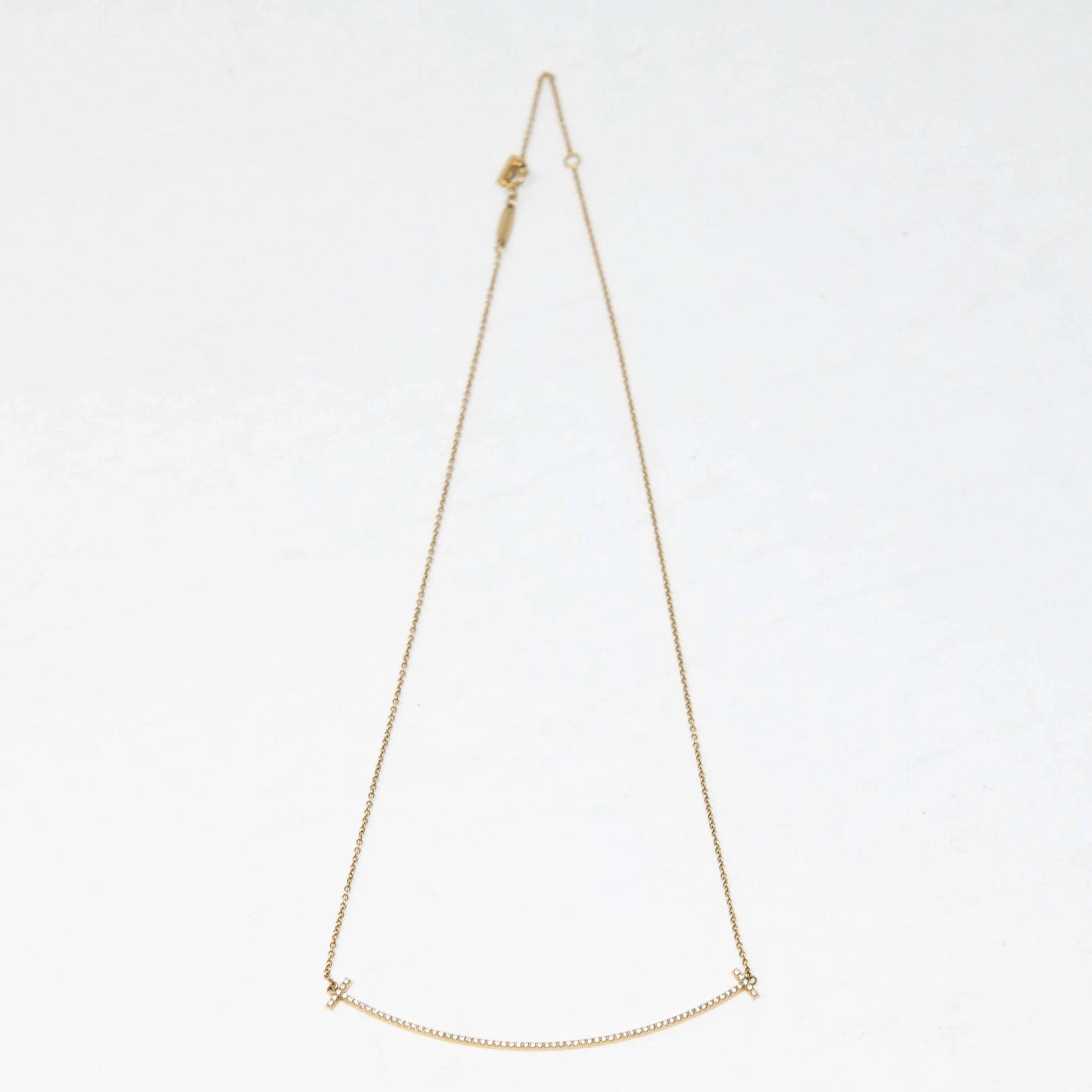 Tiffany & Co Diamond Large T-Smile Pendant Necklace - Image 5