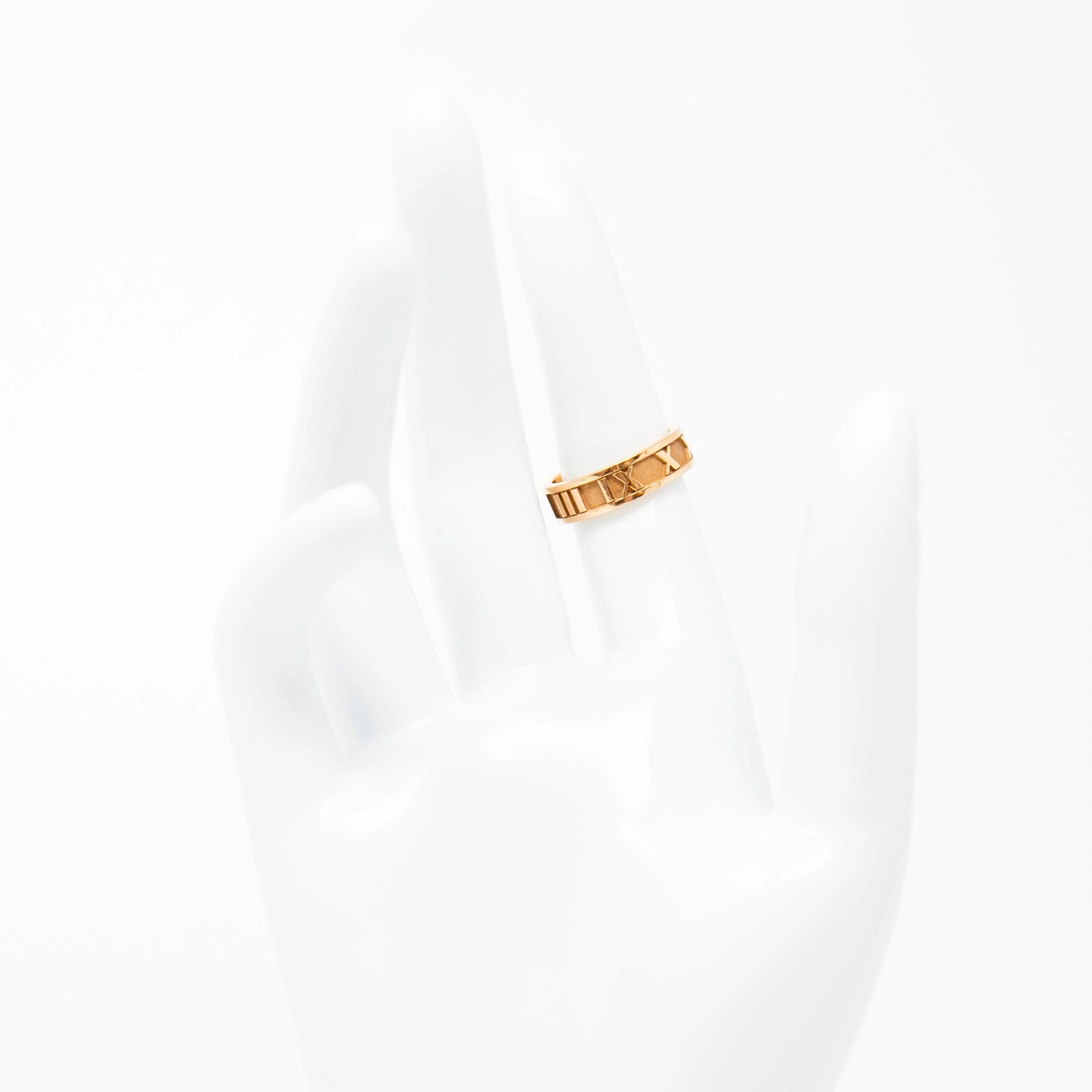 Tiffany & Co 18k Gold Atlas Diamond Ring - Image 4