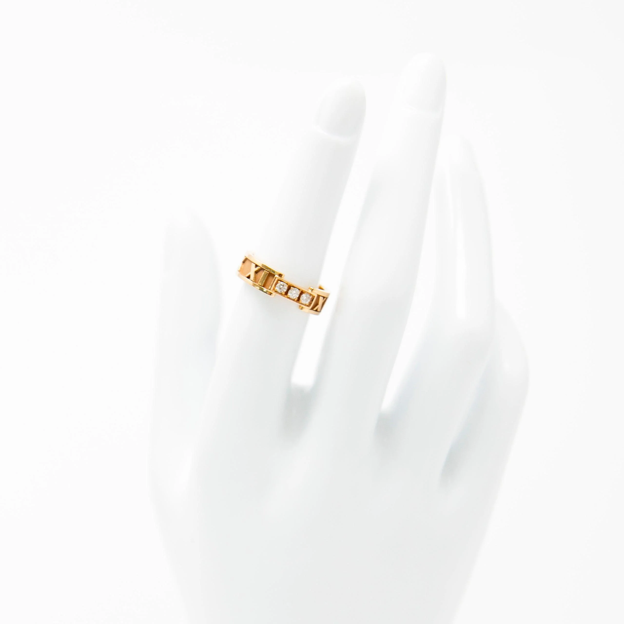 Tiffany & Co 18k Gold Atlas Diamond Ring - Image 5