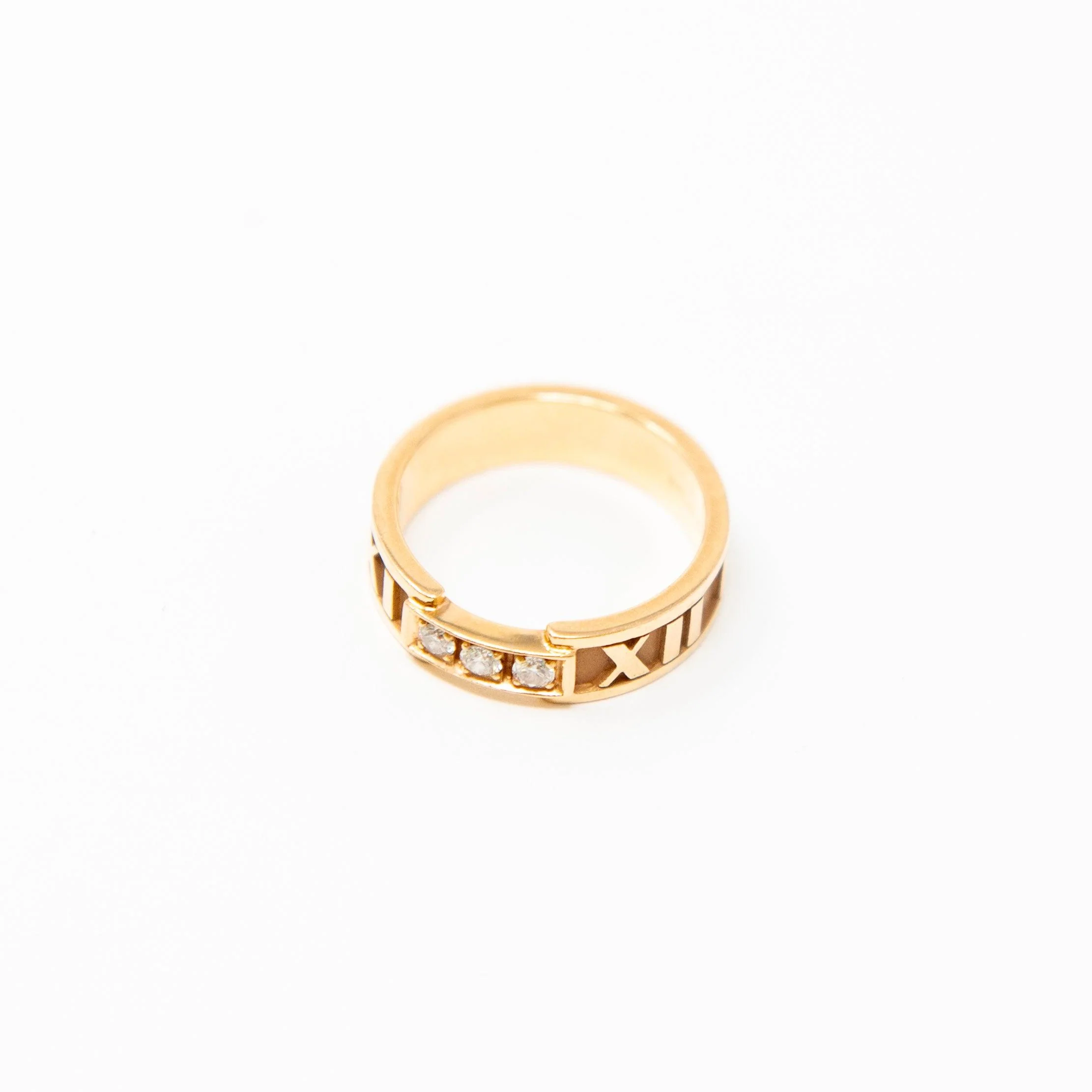 Tiffany & Co 18k Gold Atlas Diamond Ring - Image 6
