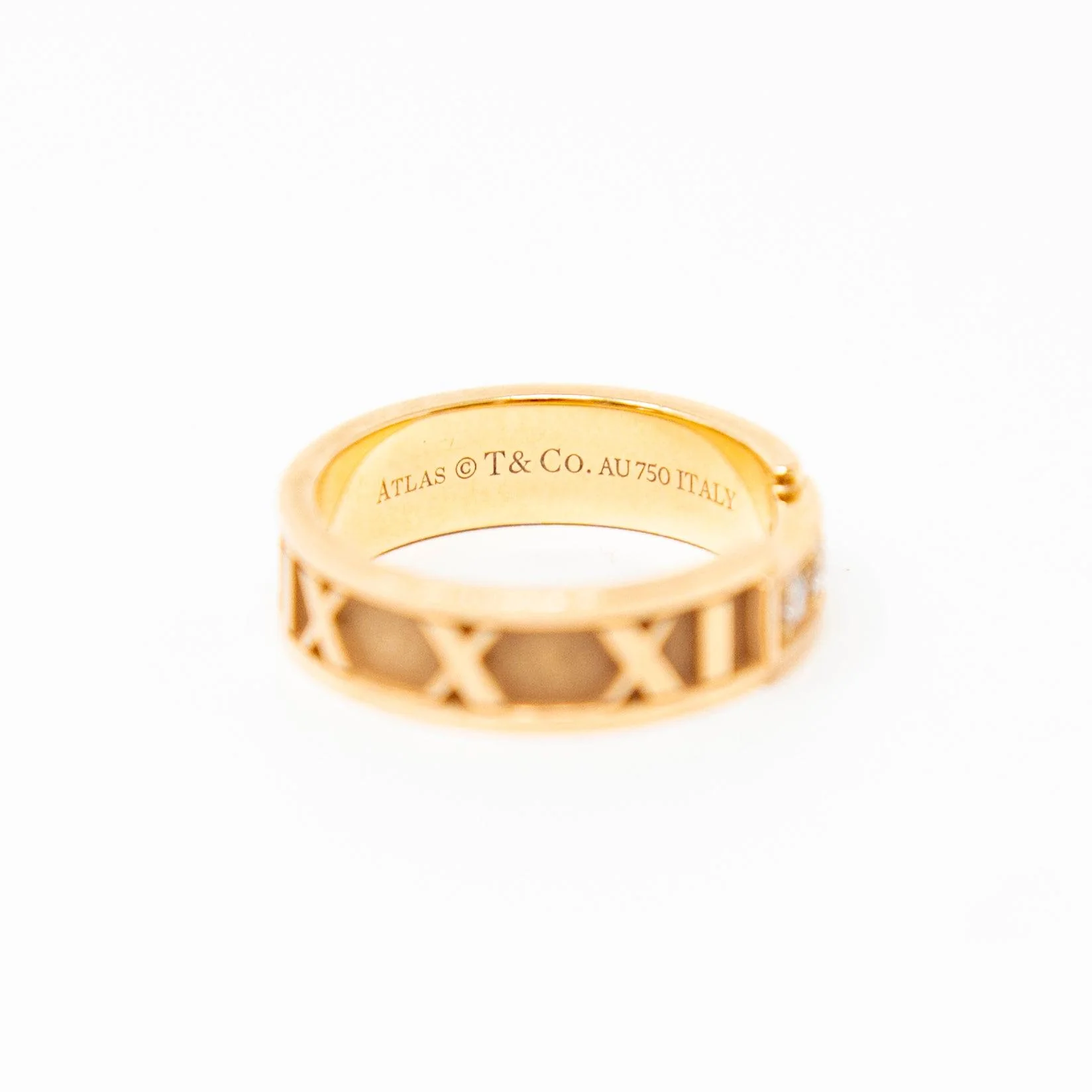 Tiffany & Co 18k Gold Atlas Diamond Ring - Image 7