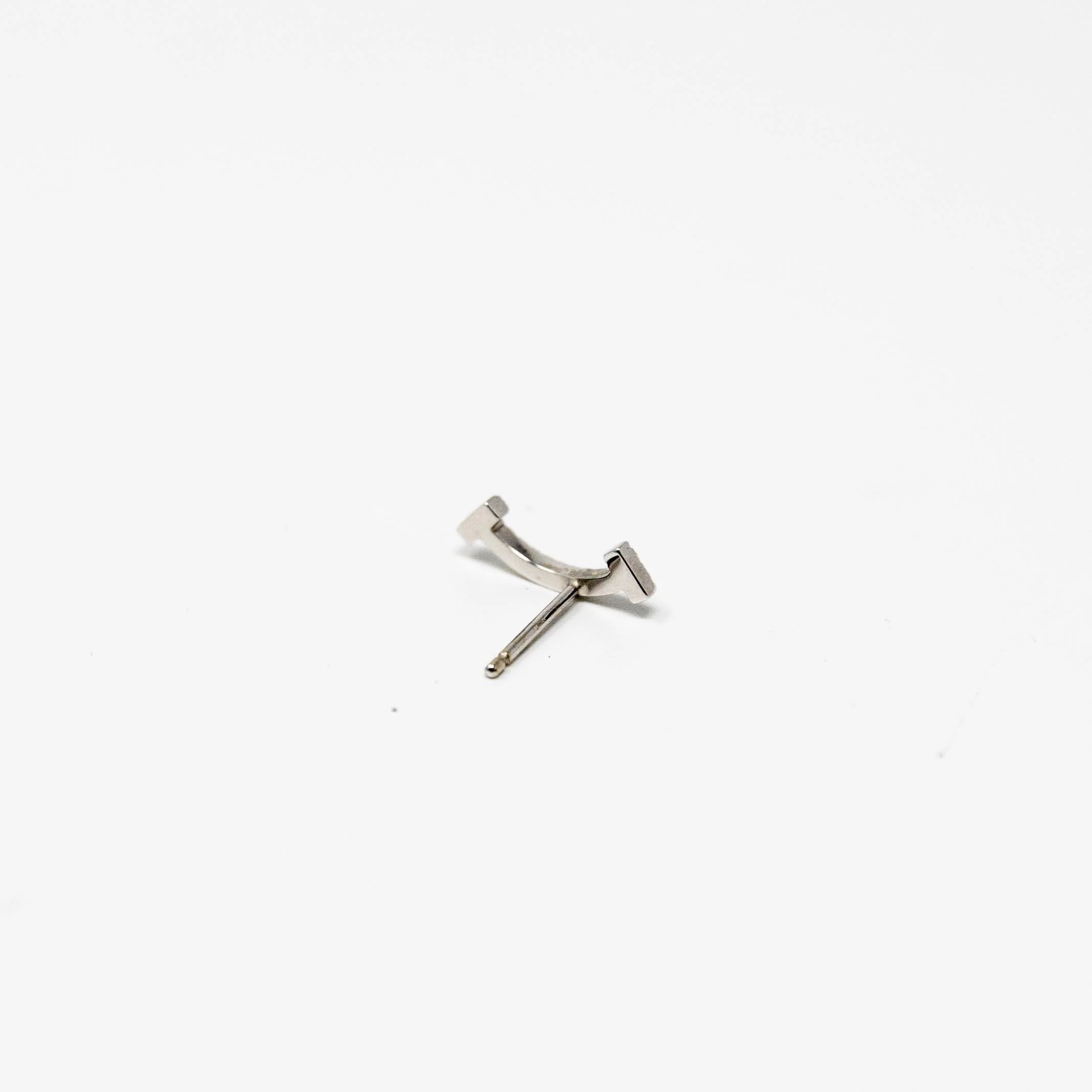 Tiffany & Co. White Gold T-Smile Diamond Earrings - Image 4