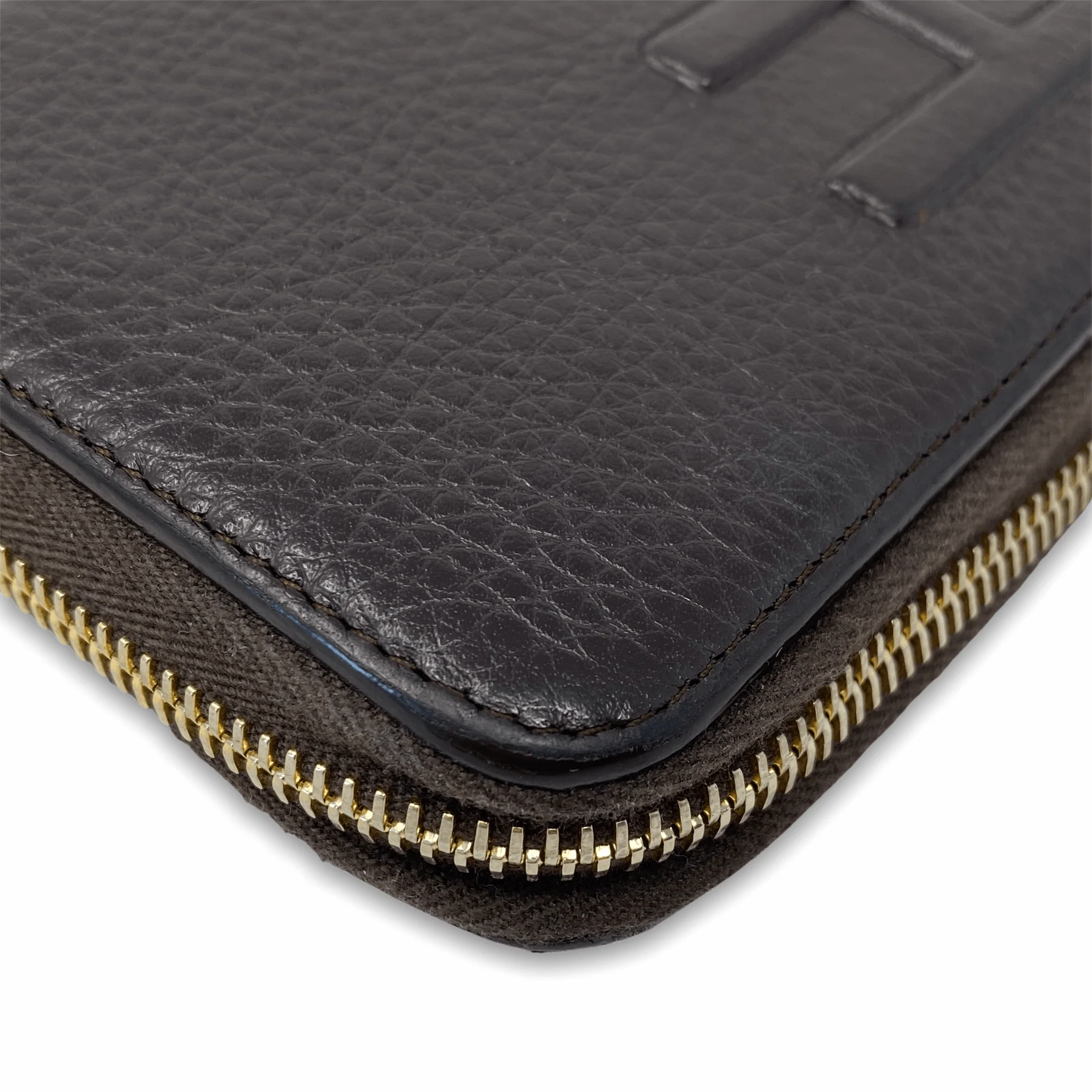 Tom Ford Brown Logo Zippy Wallet - Image 3