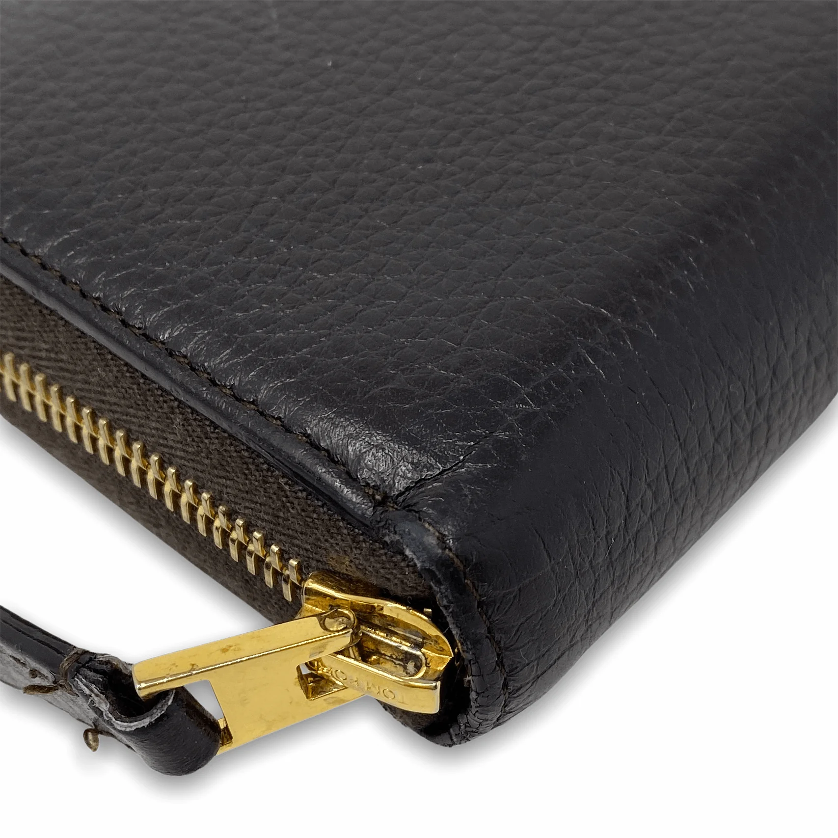Tom Ford Brown Logo Zippy Wallet - Image 5