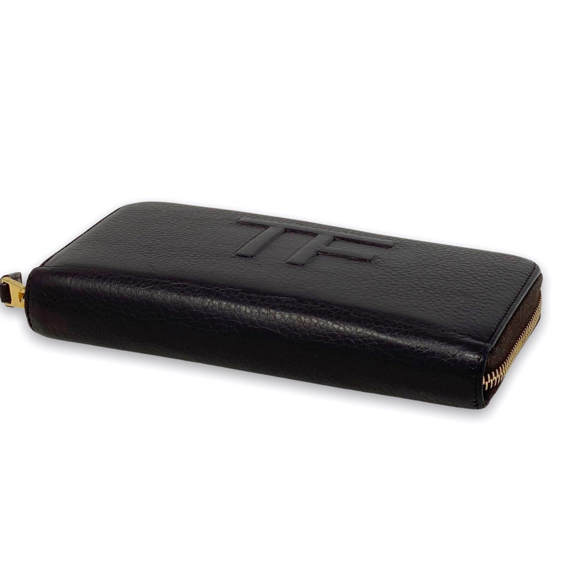 Tom Ford Brown Logo Zippy Wallet - Image 7