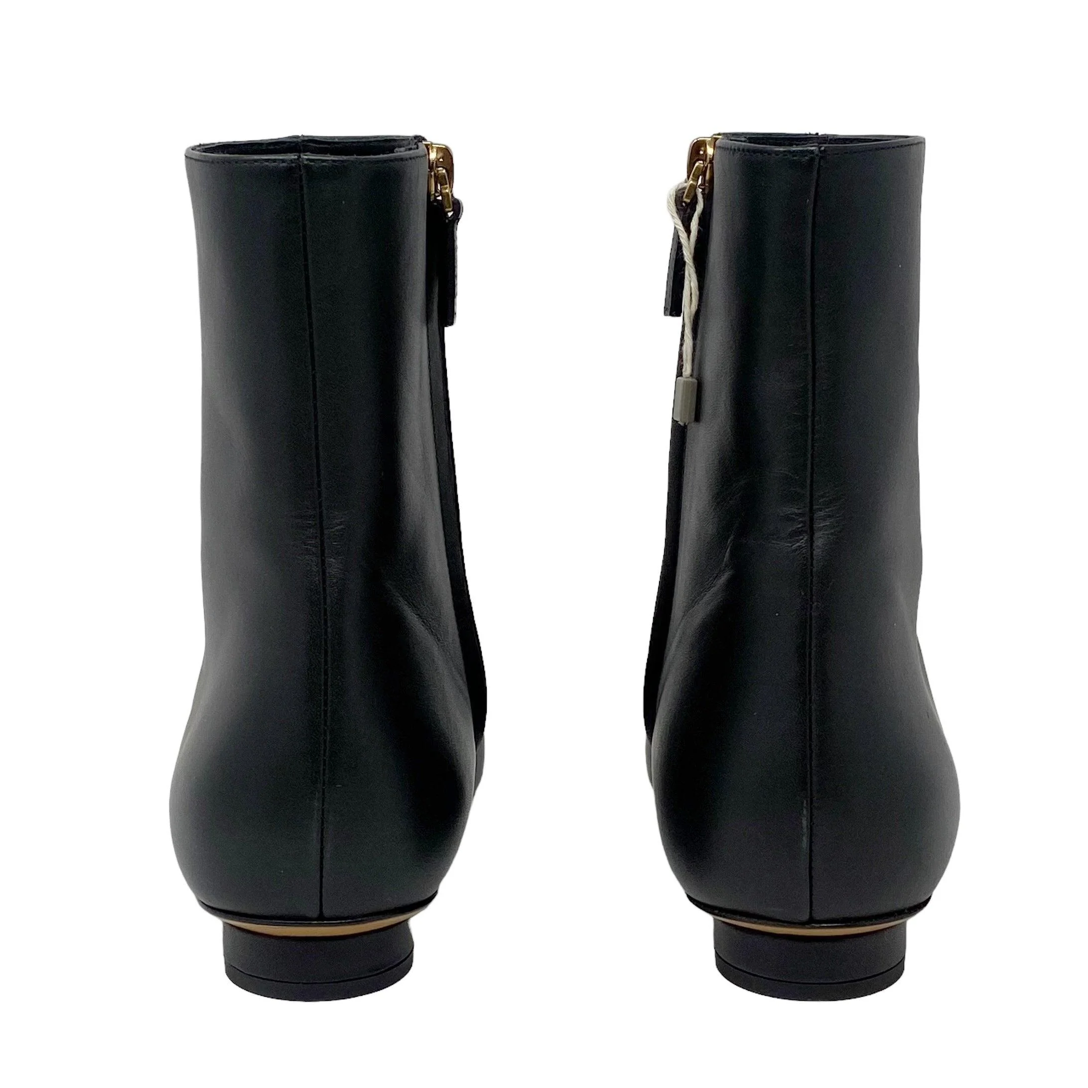 Valentino Black Eyelet Ankle Boots 38.5 - Image 4