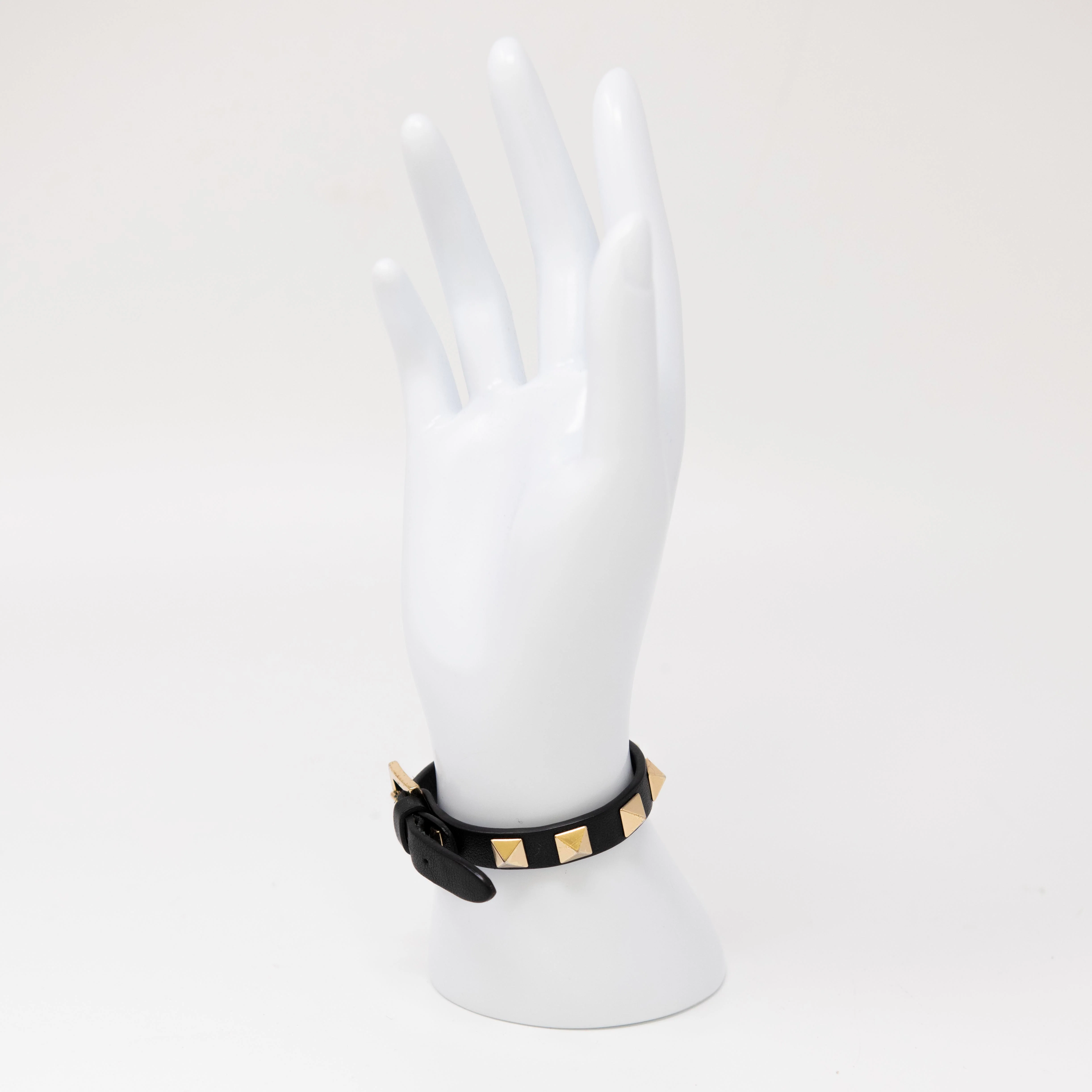 Valentino Black Rockstud Bracelet - Image 3
