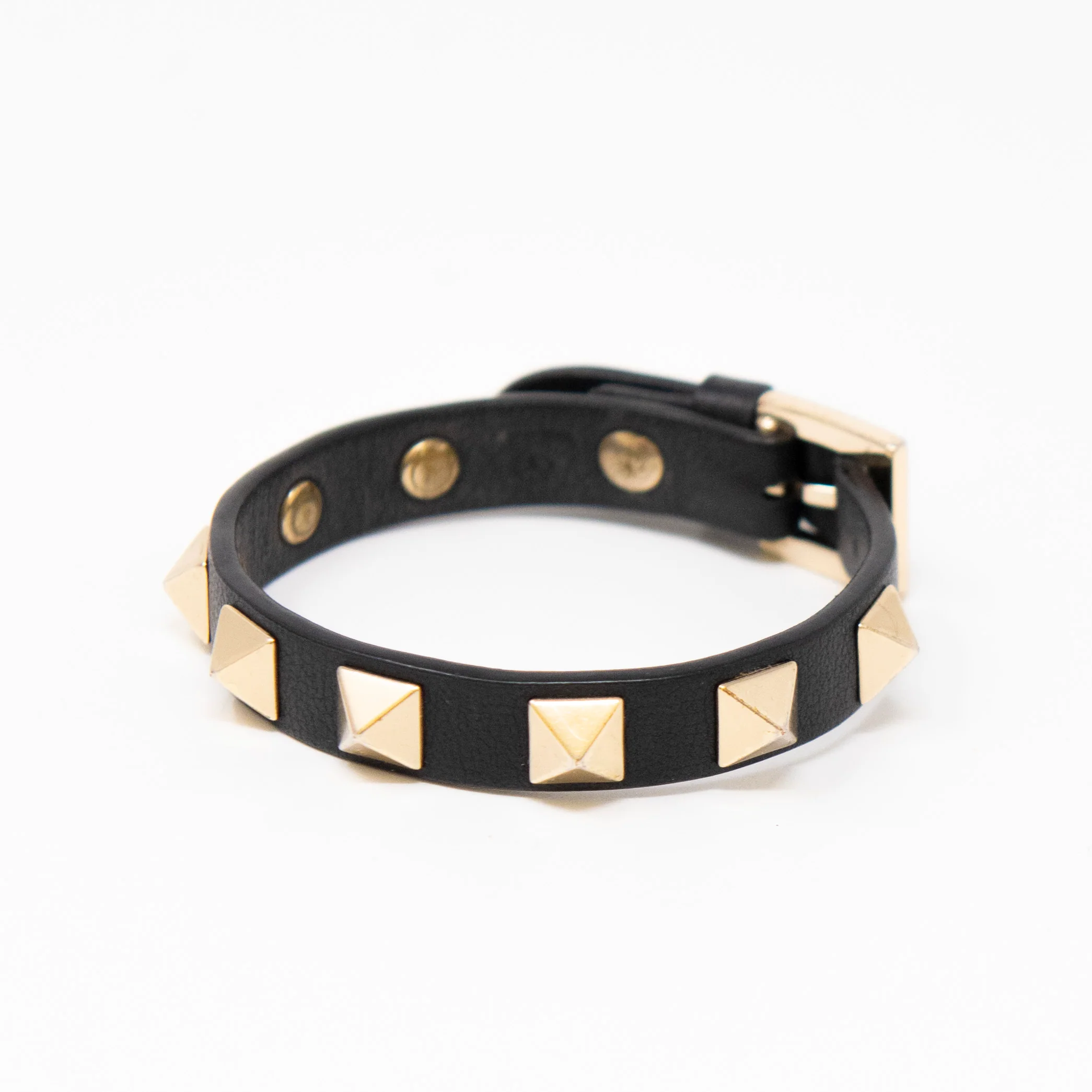 Valentino Black Rockstud Bracelet - Image 5