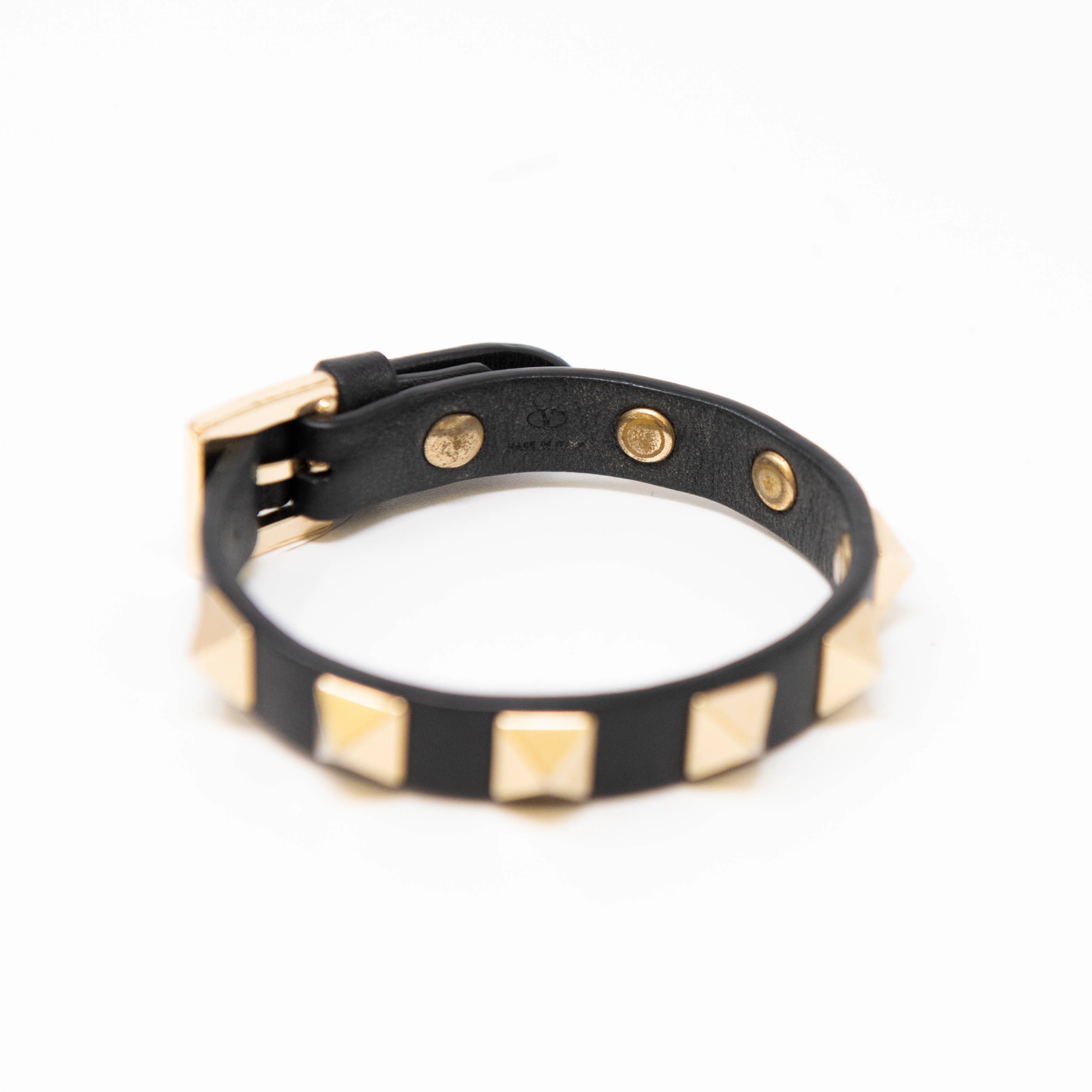 Valentino Black Rockstud Bracelet - Image 6
