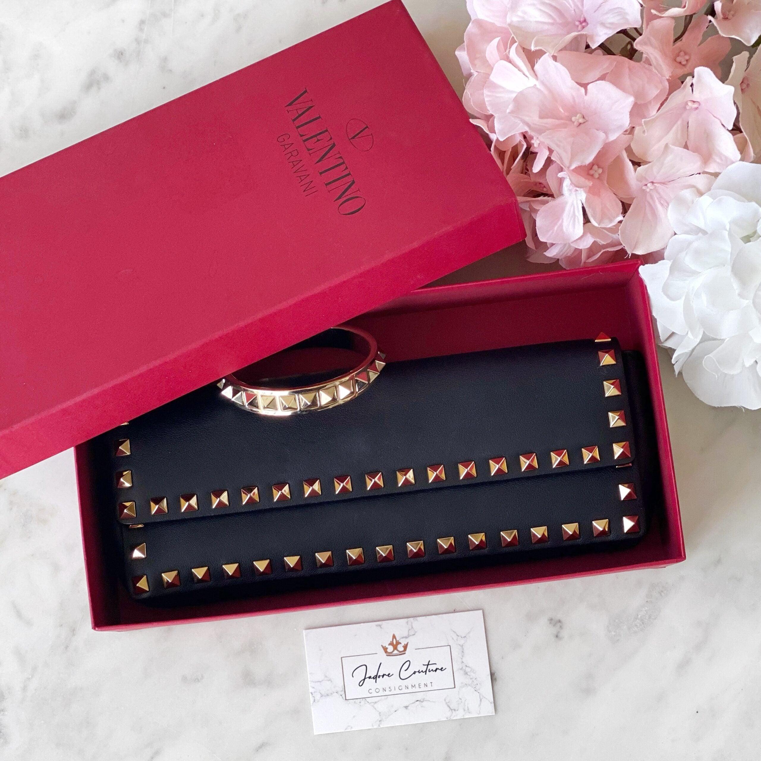 Valentino Black Rockstud Bracelet Clutch - Image 11