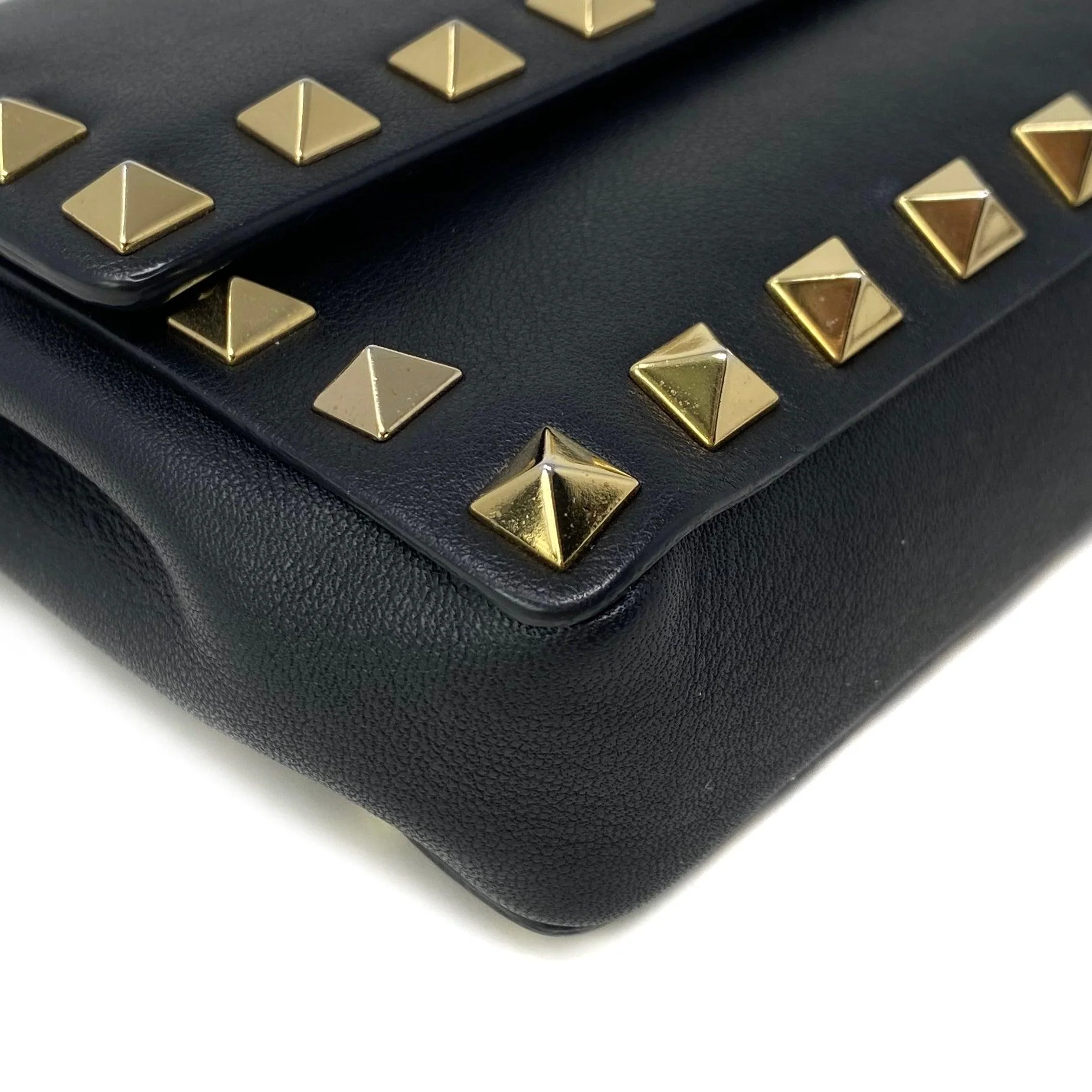 Valentino Black Rockstud Bracelet Clutch - Image 3