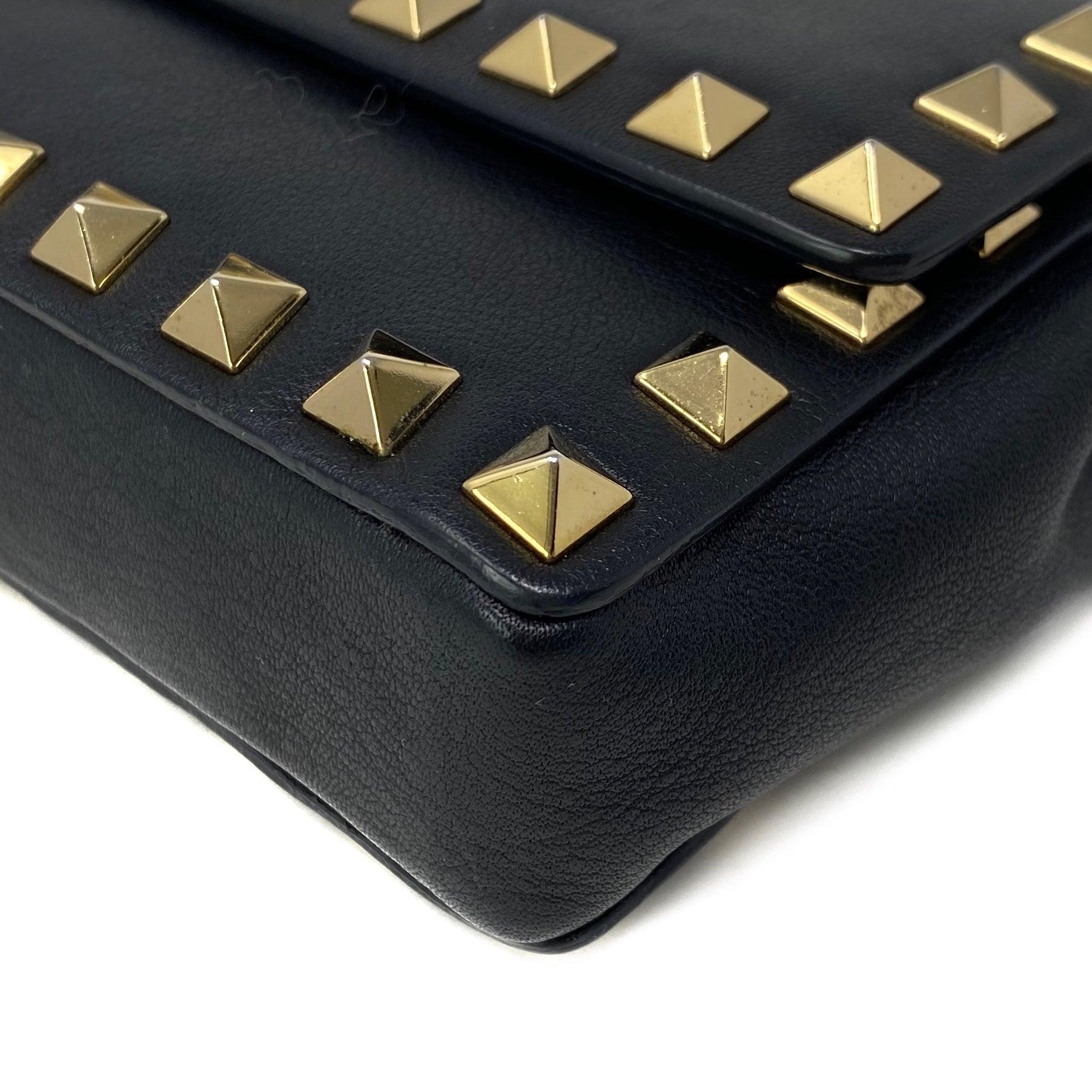 Valentino Black Rockstud Bracelet Clutch - Image 4
