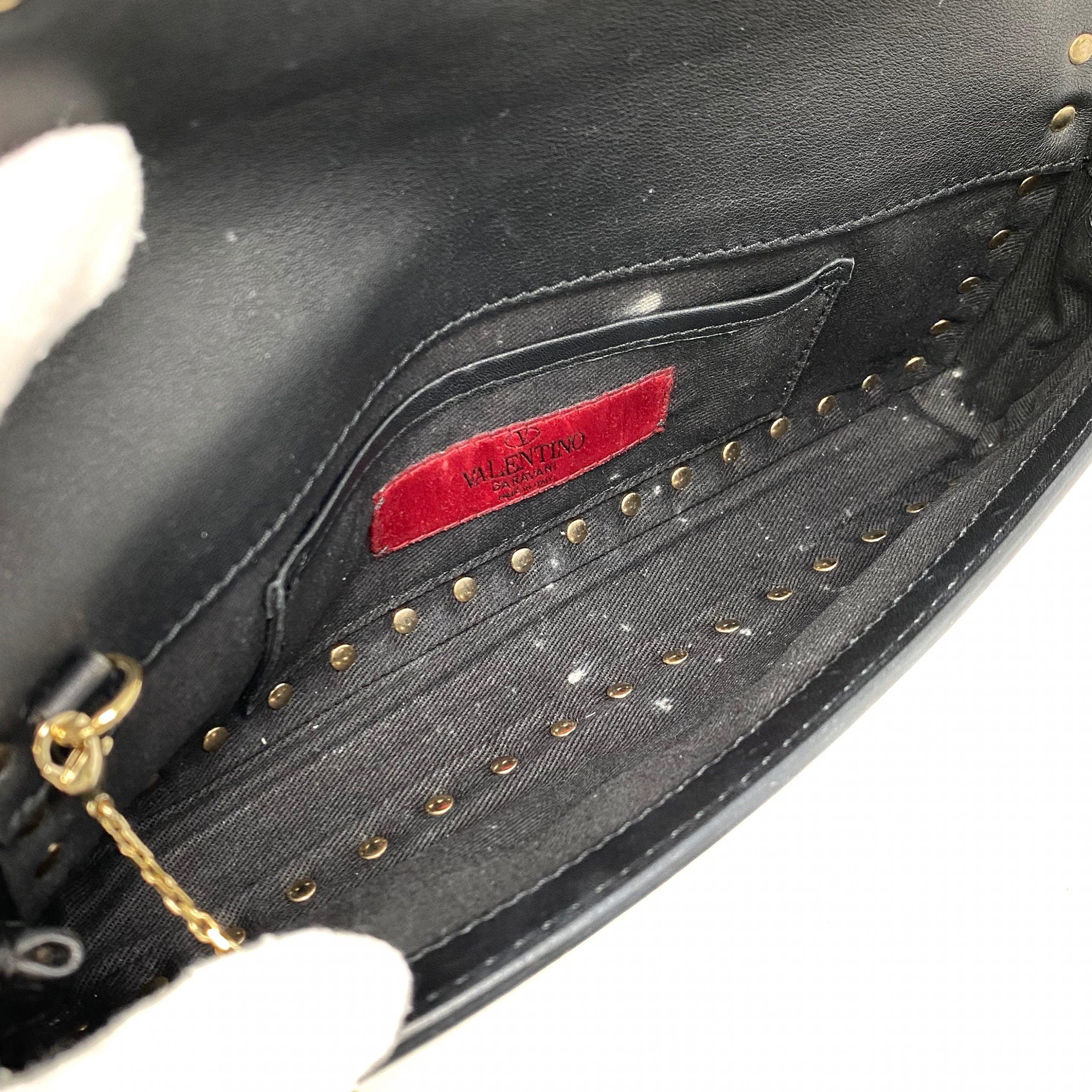 Valentino Black Rockstud Bracelet Clutch - Image 9