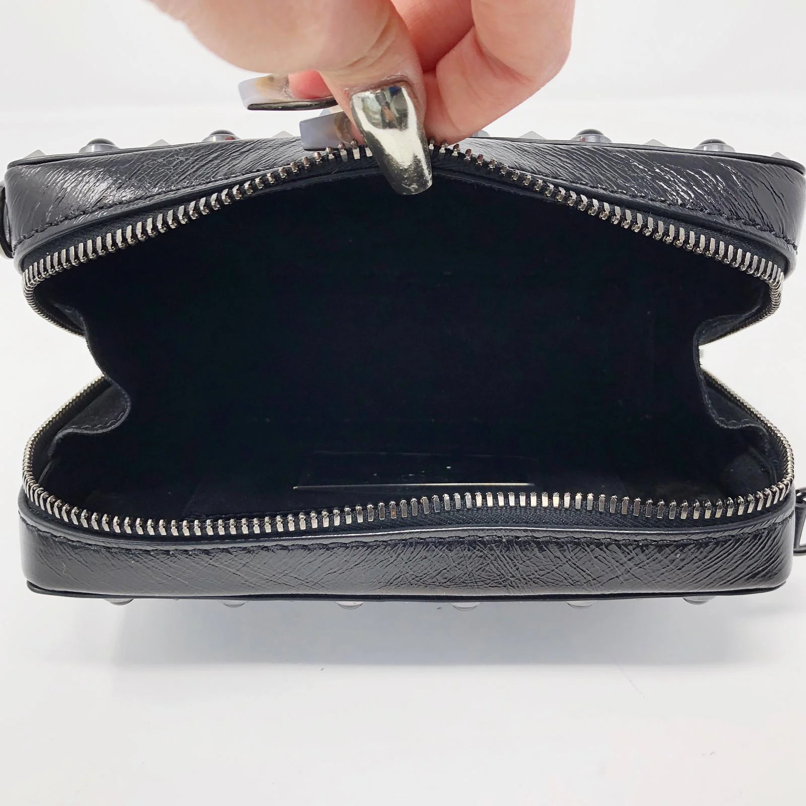 Valentino Black Rockstud Guitar Strap Camera Bag - Image 3