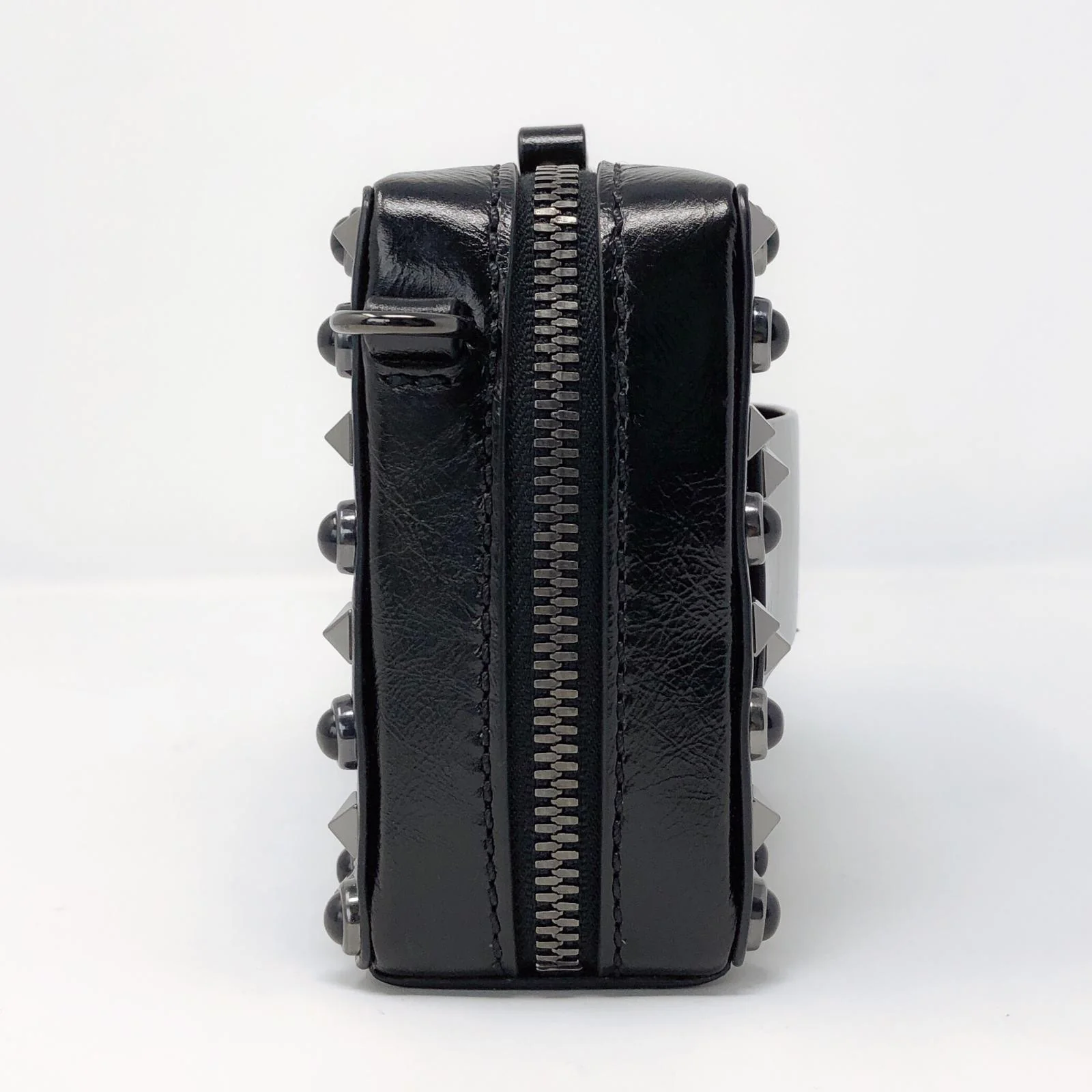 Valentino Black Rockstud Guitar Strap Camera Bag - Image 5