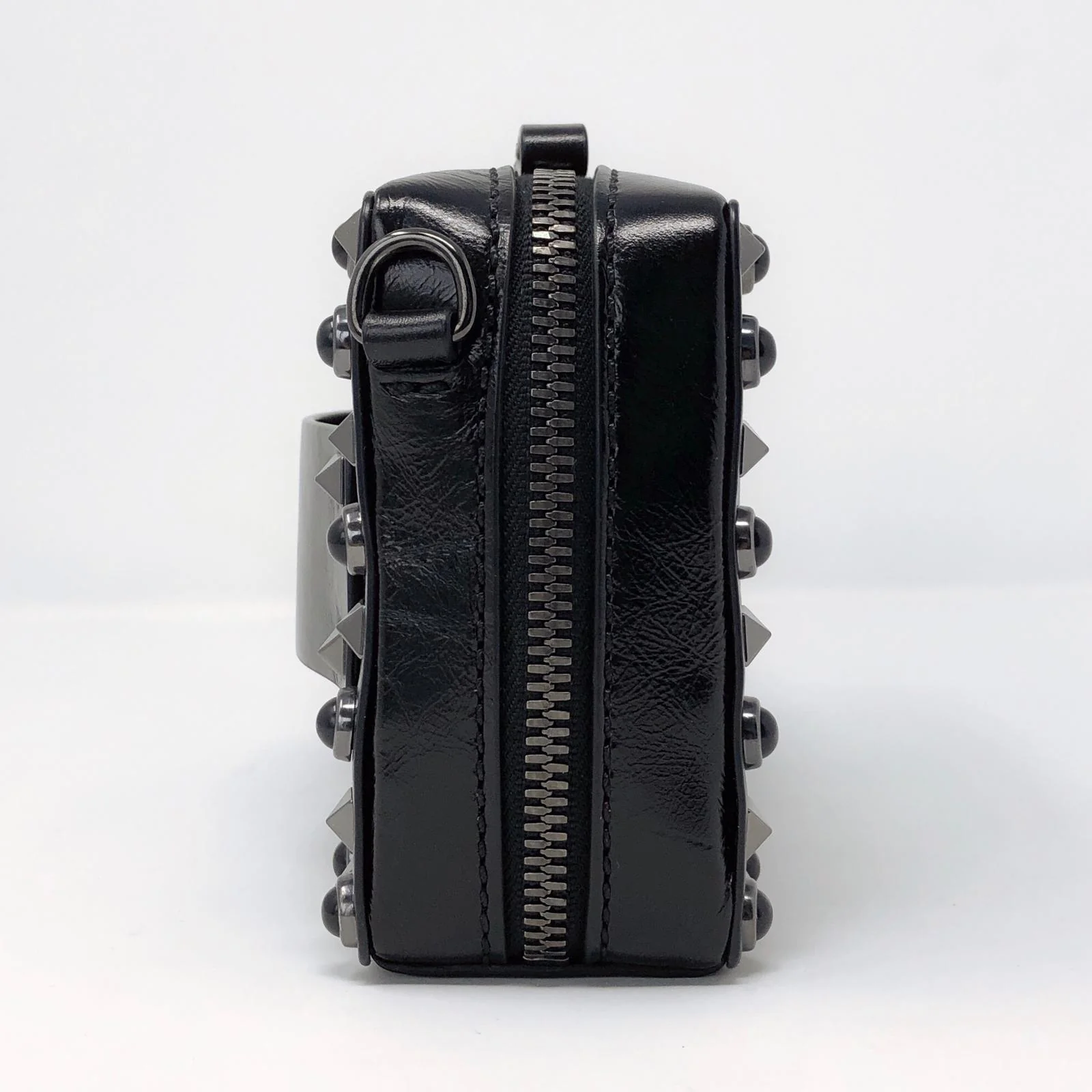 Valentino Black Rockstud Guitar Strap Camera Bag - Image 6