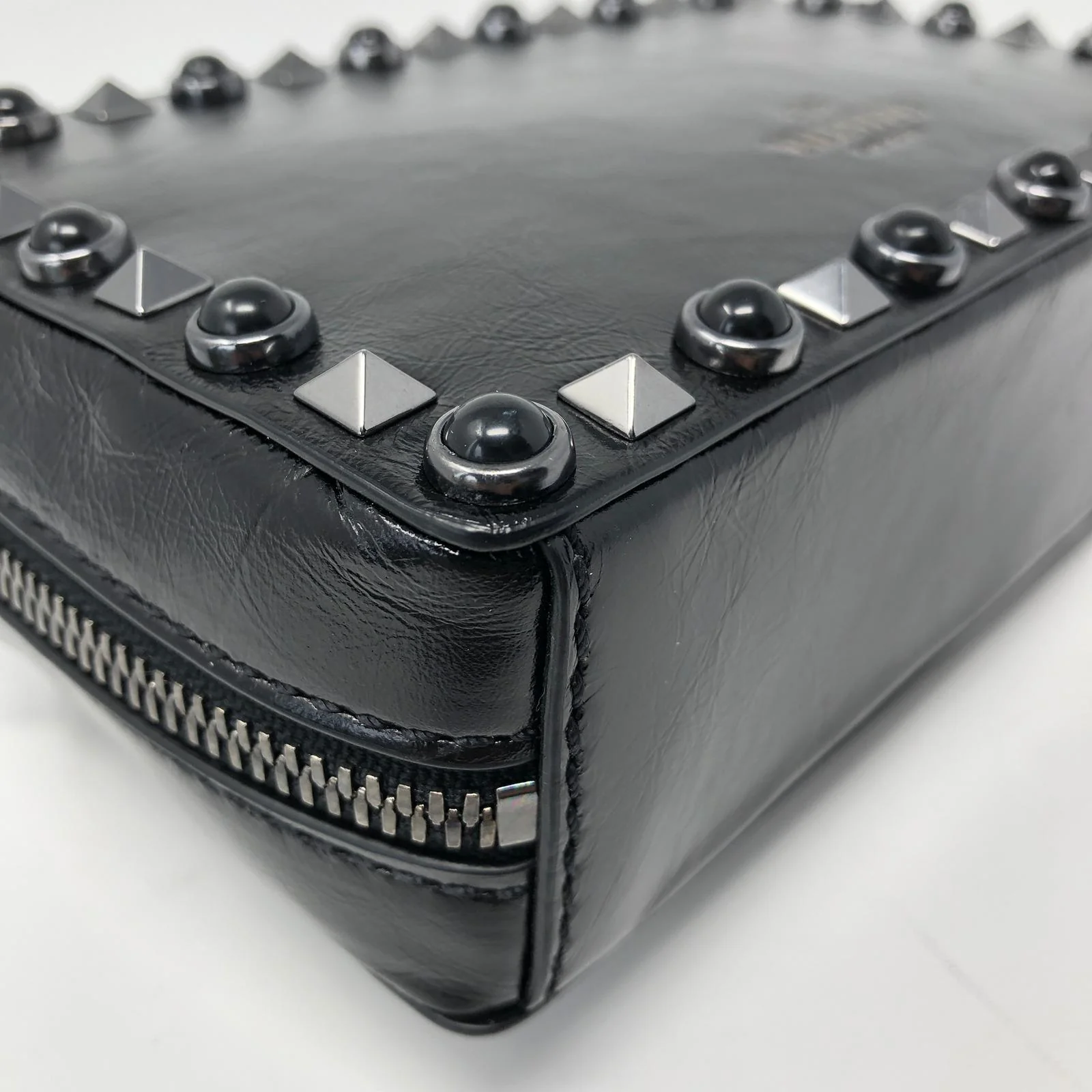 Valentino Black Rockstud Guitar Strap Camera Bag - Image 7