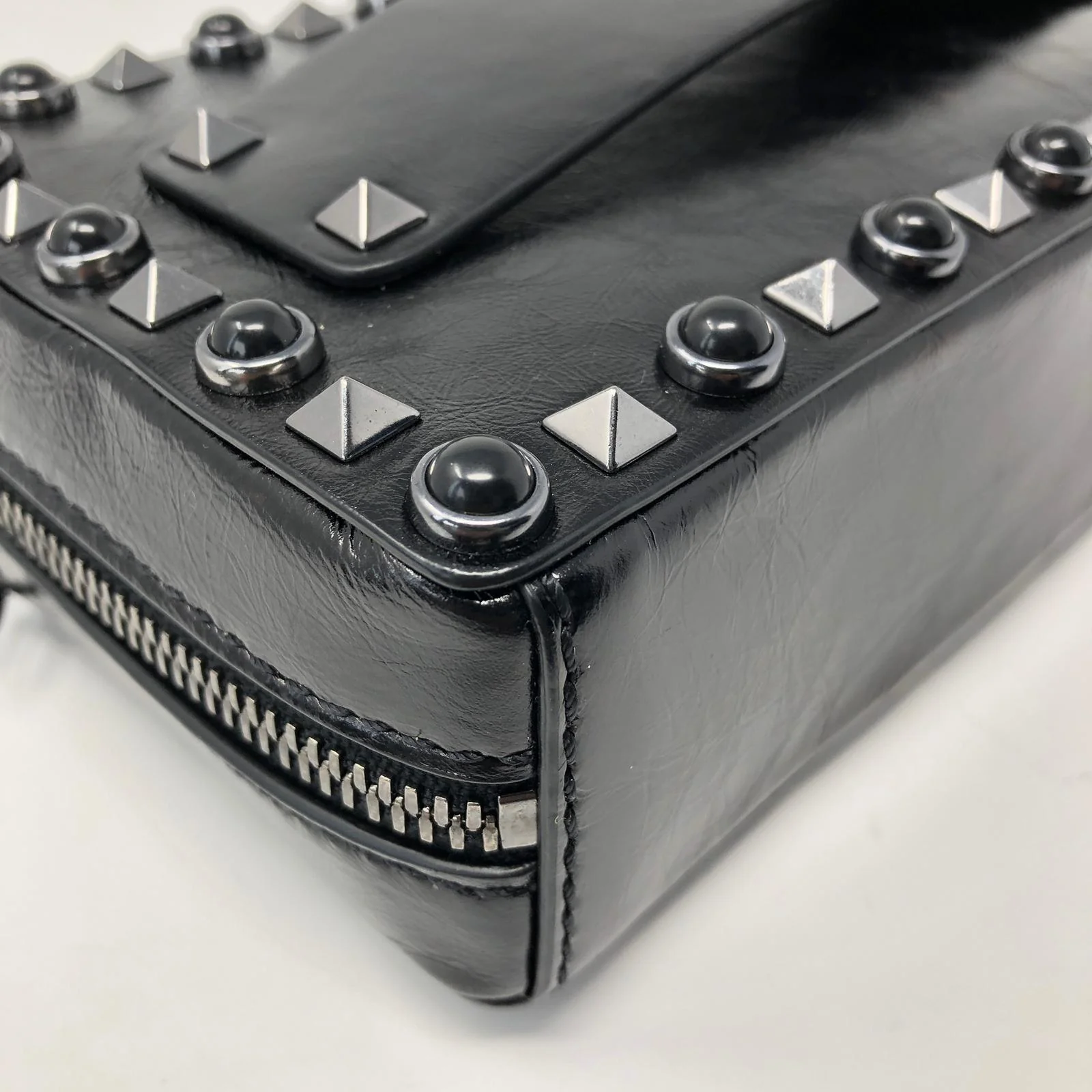 Valentino Black Rockstud Guitar Strap Camera Bag - Image 9