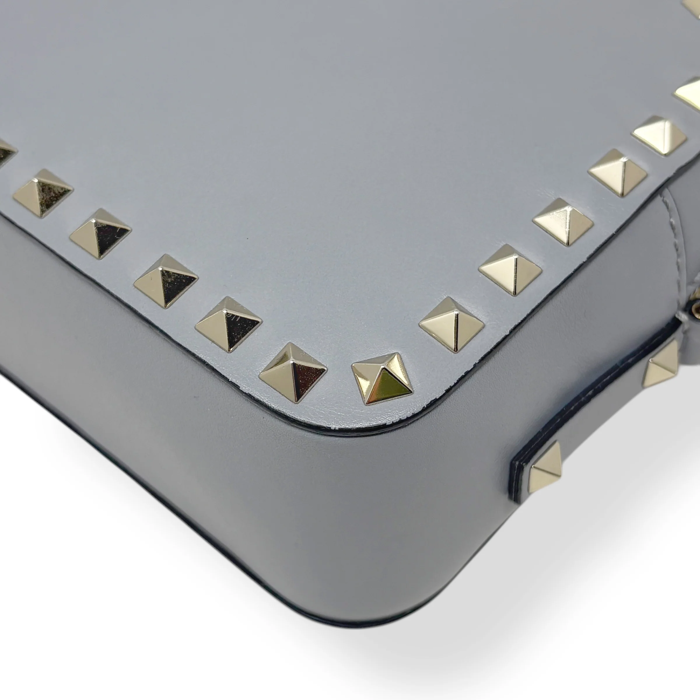 Valentino Grey Rockstud Camera Bag - Image 10