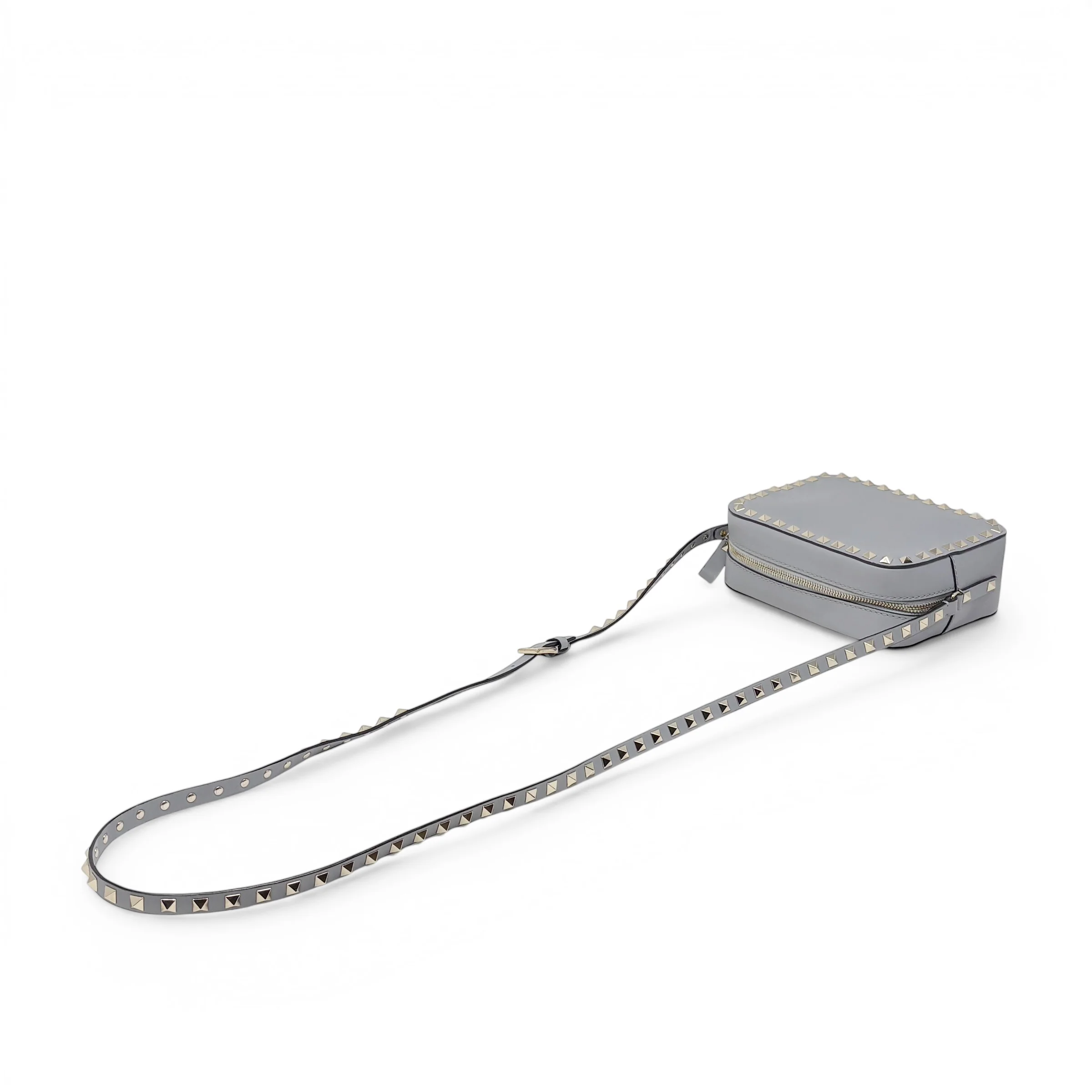 Valentino Grey Rockstud Camera Bag - Image 14