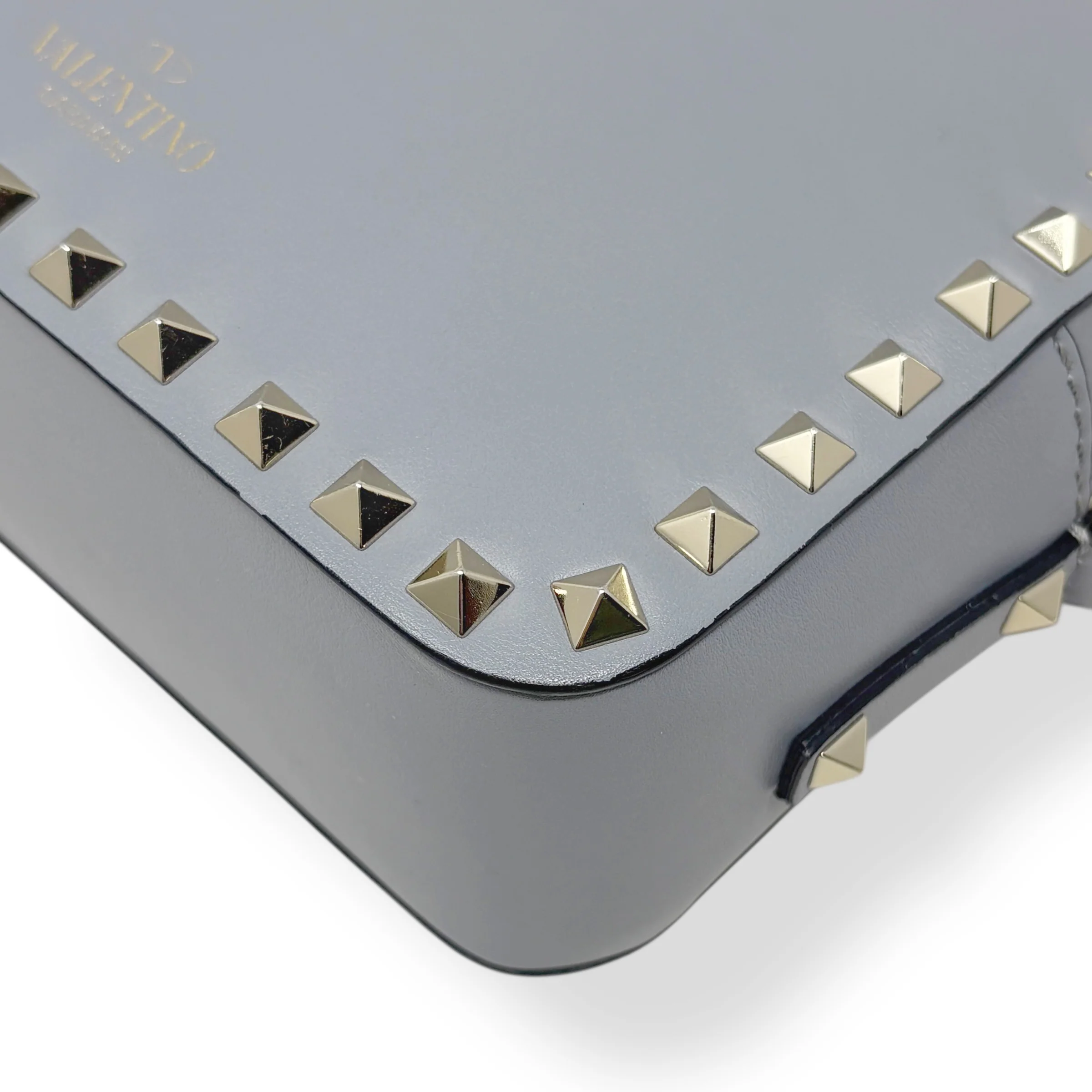 Valentino Grey Rockstud Camera Bag - Image 8