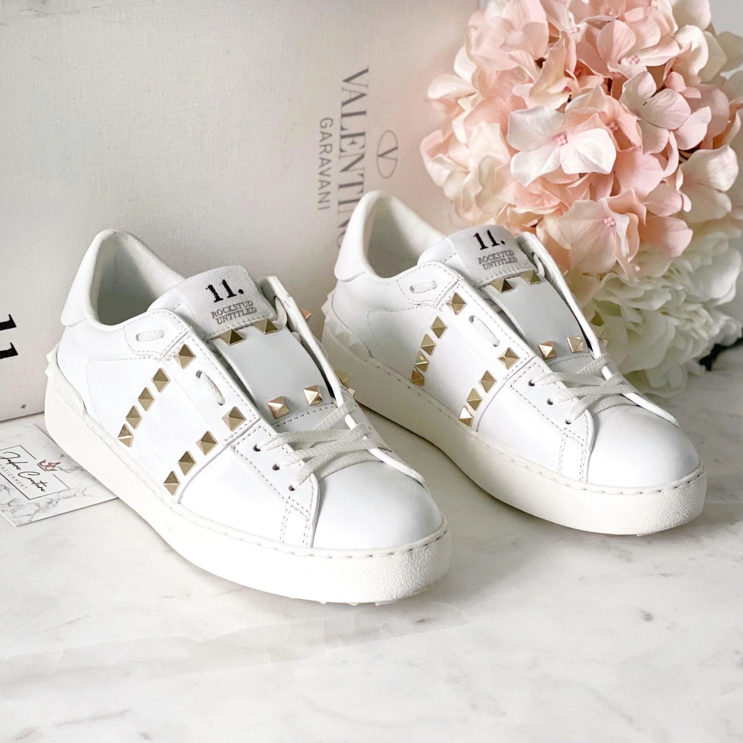 Valentino White Rockstud Untitled Sneakers 35 - Image 6