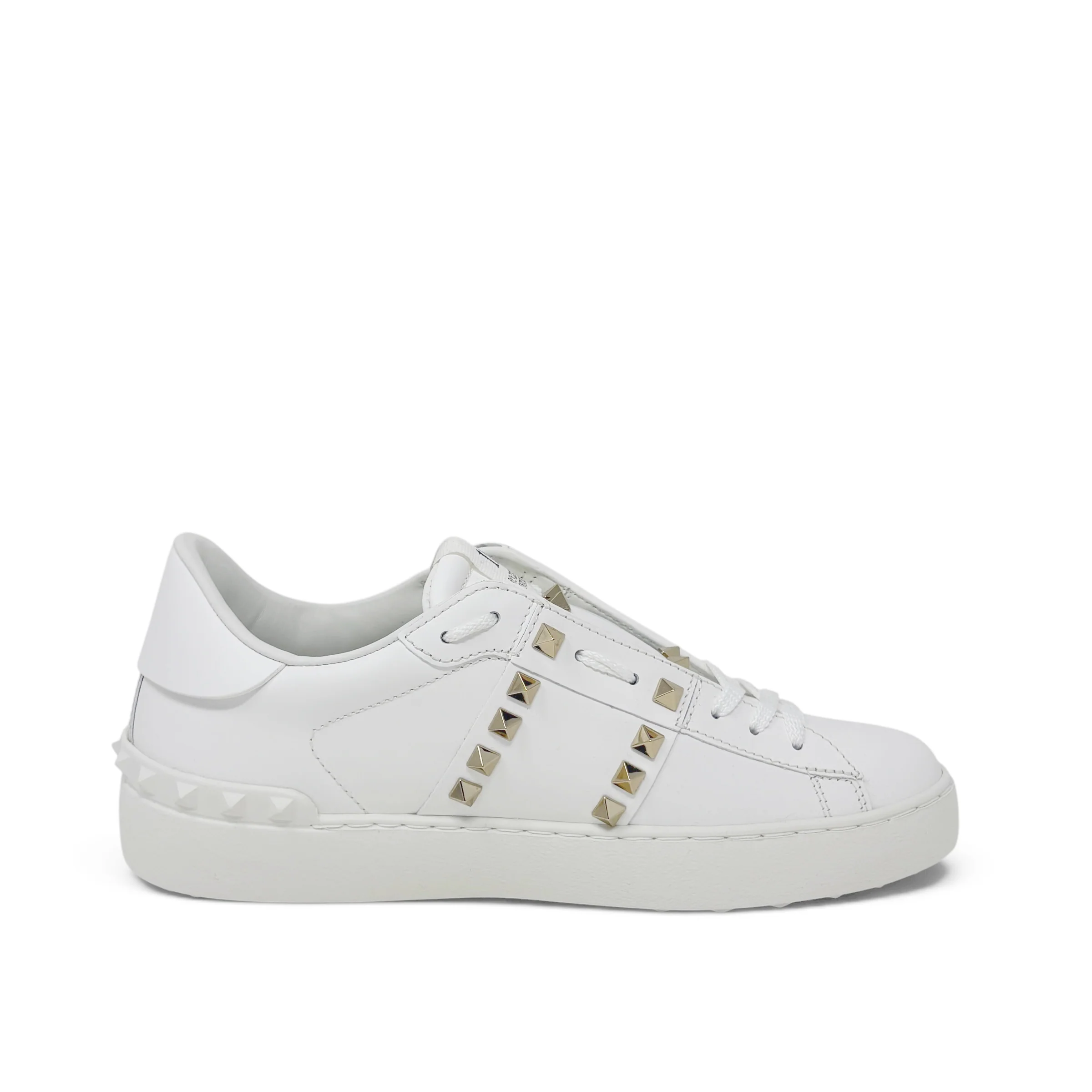 Valentino White Rockstud Untitled Sneakers 38 - Image 3