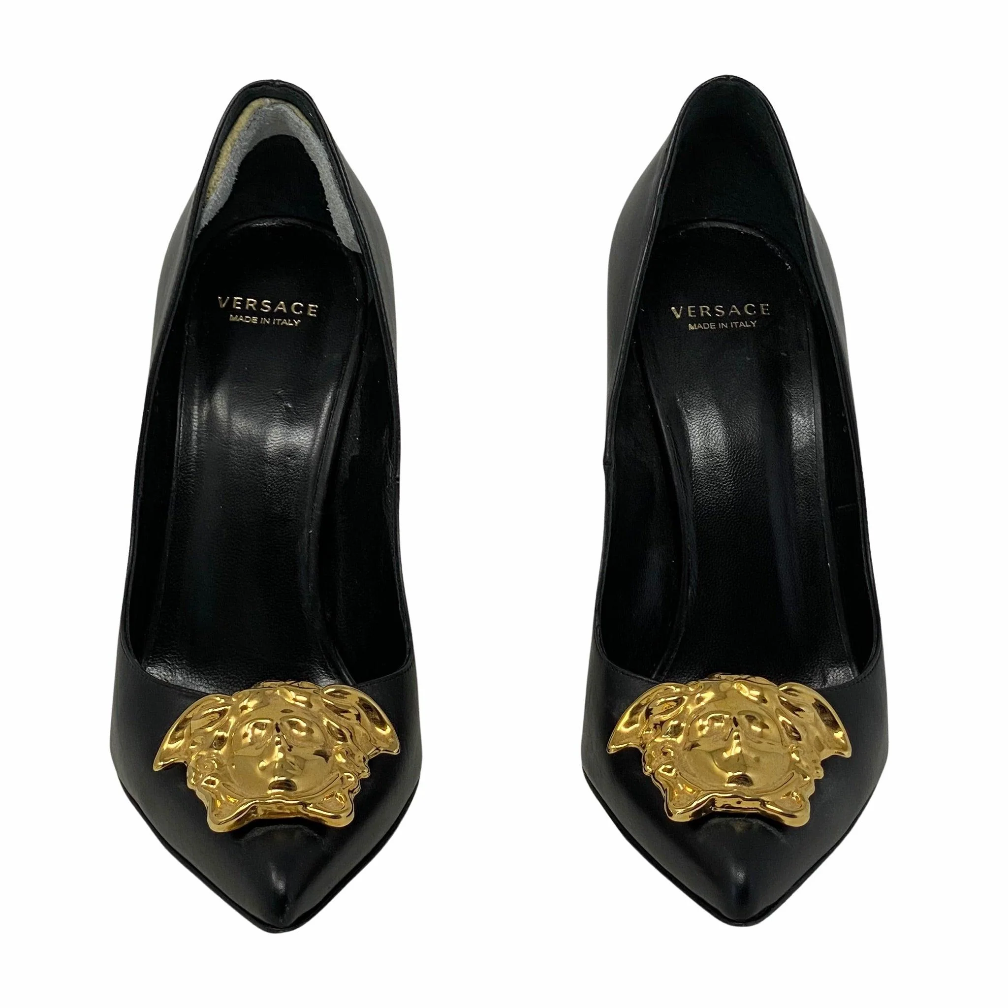 Versace Black Medusa Palazzo Pumps 36 - Image 2