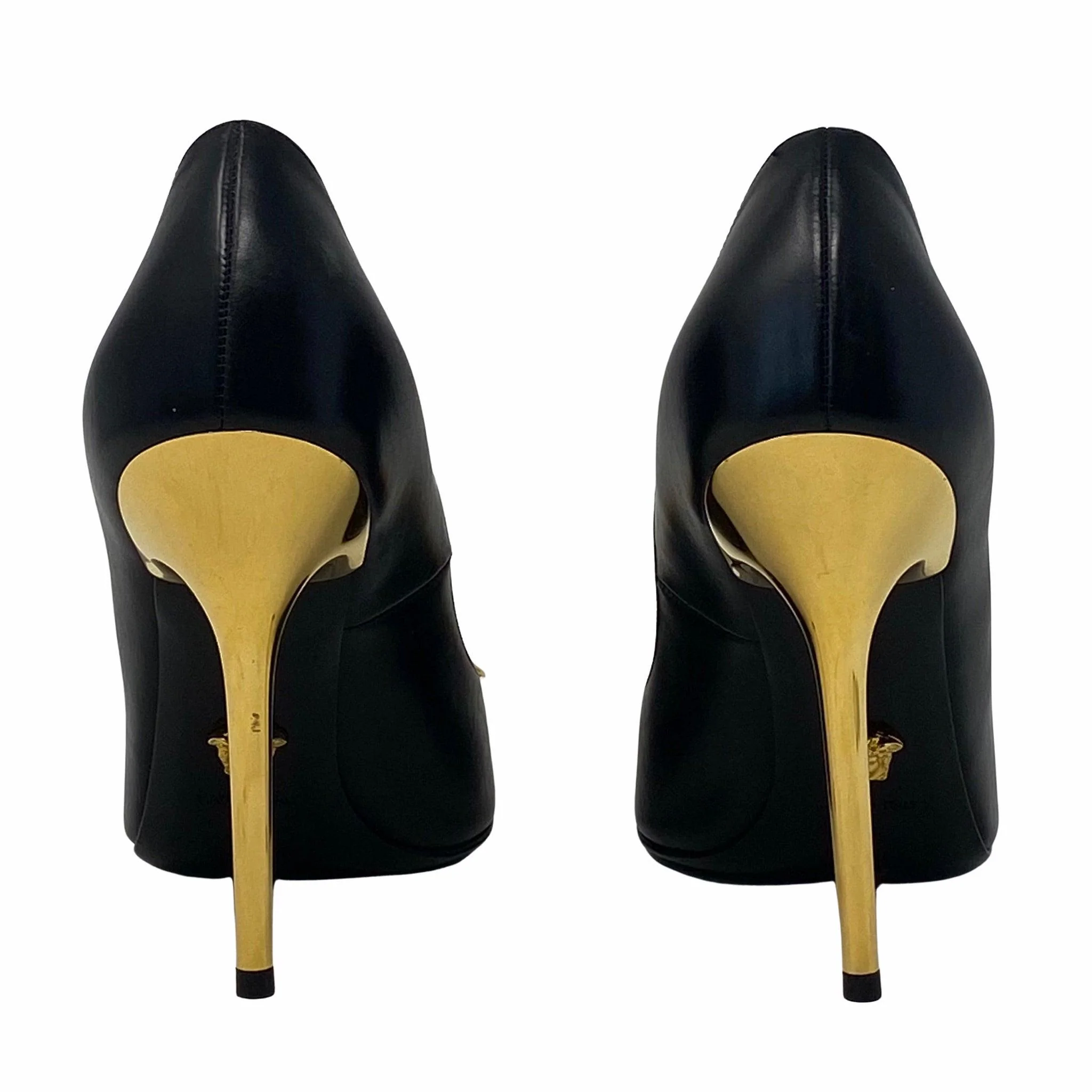 Versace Black Medusa Palazzo Pumps 36 - Image 3