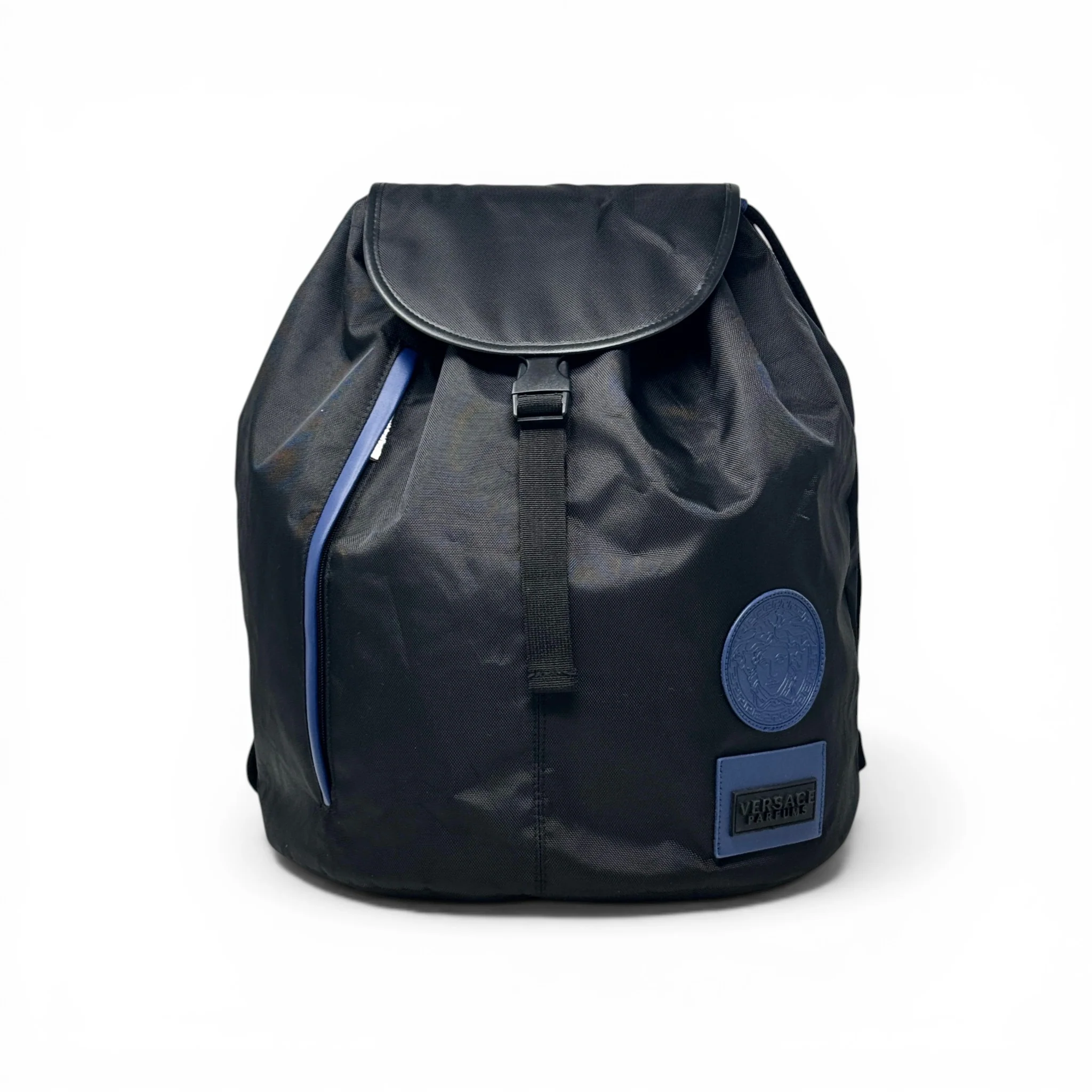 Versace Black Parfums Drawstring Backpack