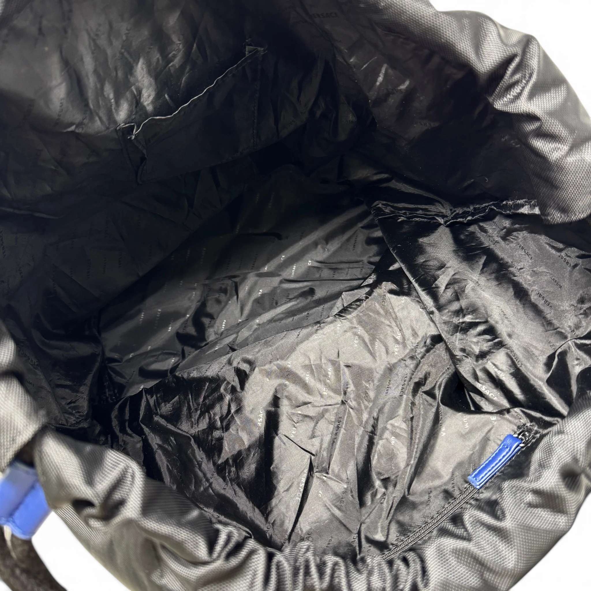 Versace Black Parfums Drawstring Backpack - Image 9